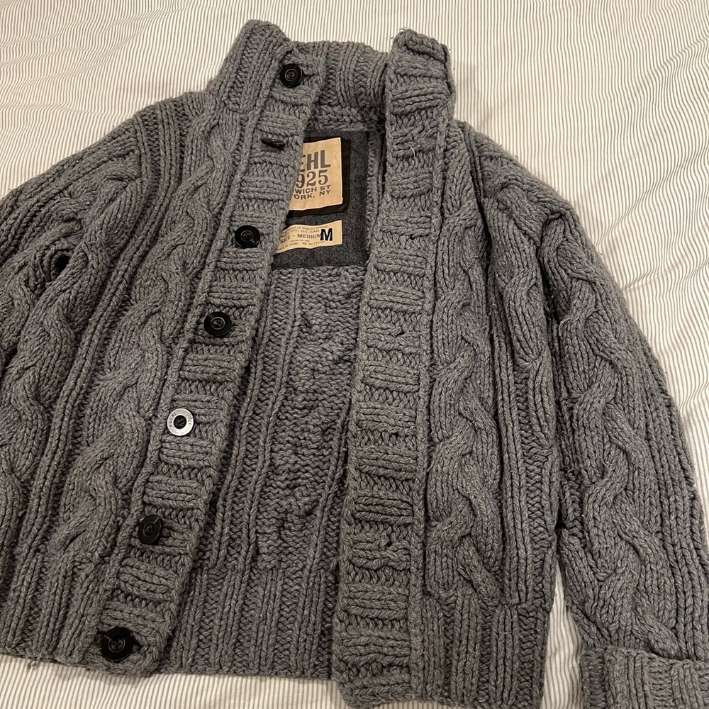 Ruehl Cable knitted cardigan